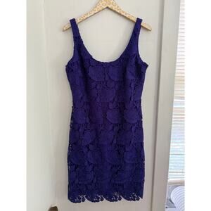 Lauren Ralph Lauren Purple Women's Lace Sheath Dress | Size 14